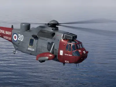 Westland Sea King HAR5 Royal Navy 3D model