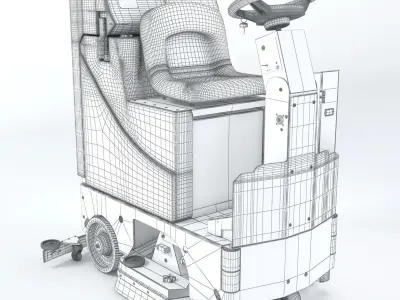 Tomcat Commercial Floor Scrubbers Microrider 3D model