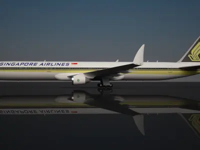Singapore Airlines boeing 777 9X new 3D model