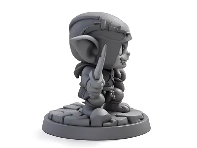 Sneaky Goblin Cute Miniature STL 3D print model