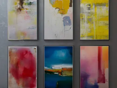 Collection of paintings abstract art part 5 3D model