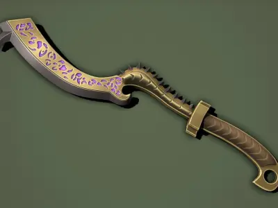 Pharaoh Sword Low-poly 3D model