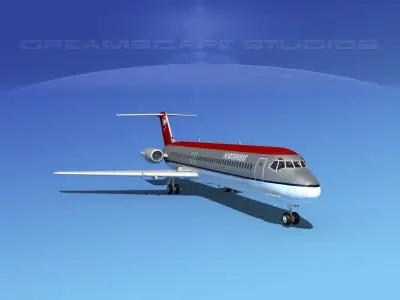 Douglas DC-9-50 Northwest 3D model