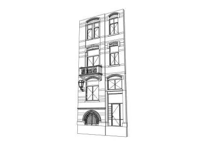 front of the tenement house 3D model