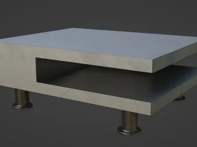 Metal Table Free low-poly 3D model