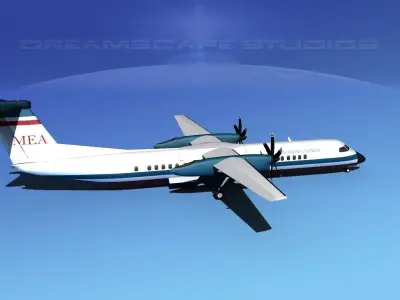 Dehaviland DHC-8 400 Mid America Express 3D model