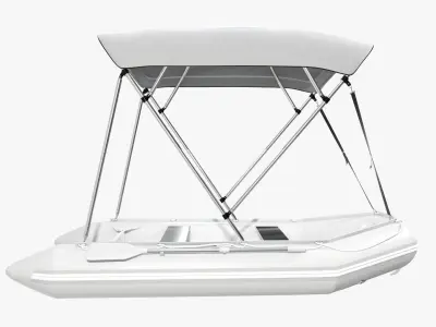 Boat inflatable 03 sunshade 3D model
