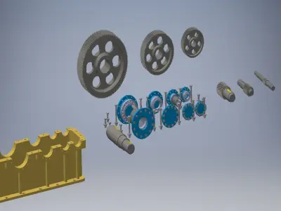 Reduction Gearbox 3D model 3D model