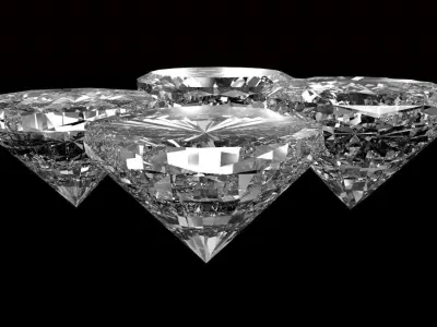 Diamonds diamond Free low-poly 3D model