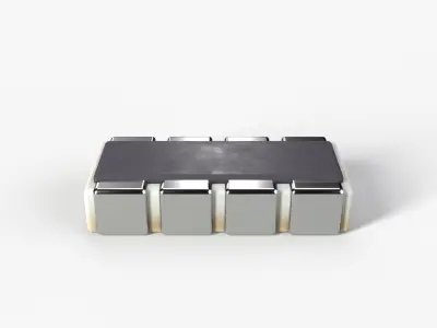 PBR SMD type Resistor model with 2K textures Low-poly 3D model