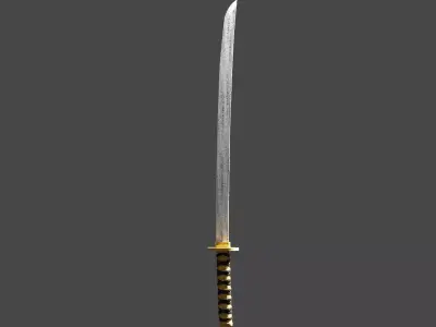 Katana Sword Low-poly 3D model