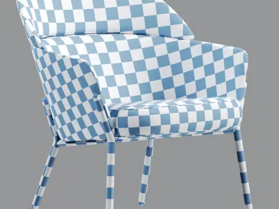 Wam 1570 Armchair By Bross Italy Low-poly 3D model