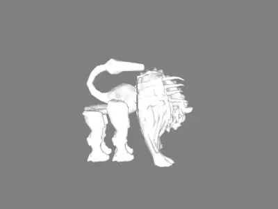 mostro bestioide1 Low-poly 3D model