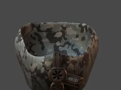 Gas mask helmet 3d model scifi Low-poly  Low-poly 3D model 555