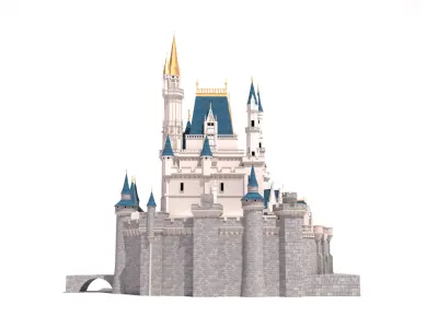 Cinderella castle 3D model purchase