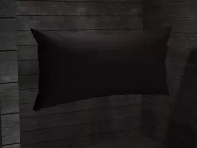 Pillow empty room with Free 3D print model