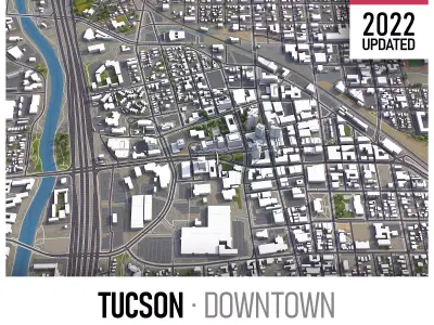 Tucson Downtown Low-poly 3D model