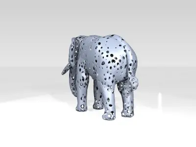 Elephant Voronoi 3D model