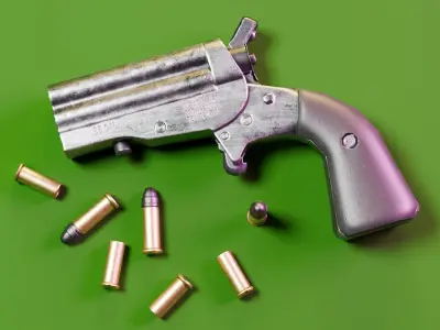 HJS Frontier Four Derringer Free low-poly 3D model