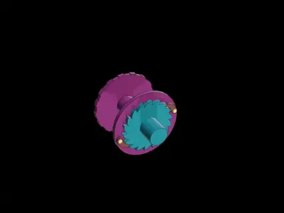 Ratchet mechanism for rotary motion 3D model