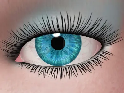 Eye green blue hazel Low-poly 3D model