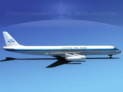 Douglas DC-8-63 KLM Royal Dutch 3D model