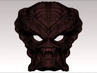 Predator face 3d mask 3D print model