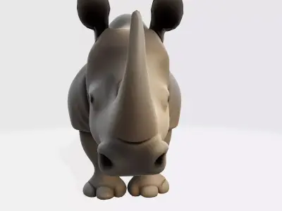 Rhino Model RigReady for Animation3D Printing Game Design Low-poly 3D model