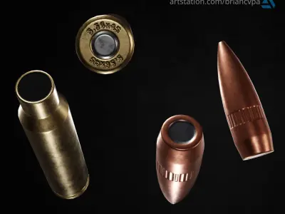 556x45mm Ammunition Pack Low-poly 3D model