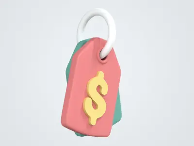 Price Tag 3D Icon 3D model