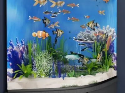 Corner aquarium 3D model