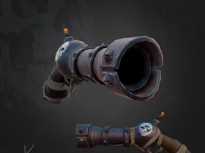 Stylized Ruined King Weapon 3D model
