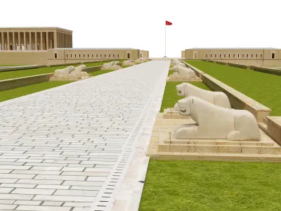 Anitkabir Ataturk mausoleum 3D model