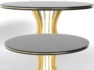 table dinner table kitchen table stainless still Free 3D model