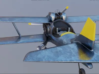 world war fighter jet Low-poly 3D model