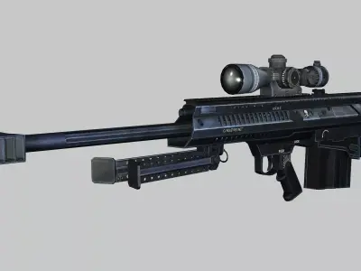 Sniper Denel 12NTW-20 Low-Poly 3D Model Low-poly 3D model purchase