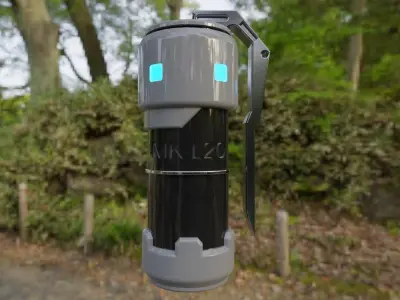 Scifi Grenade Low-poly 3D model