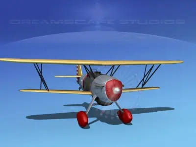 Curtiss P-6E Hawk V07 3D model