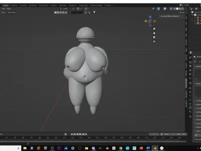Fertility idle Low-poly 3D model