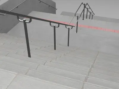 Stairs stair railing - stair railing 3D model