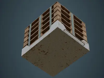 Pallet Rack 1B Low-poly 3D model