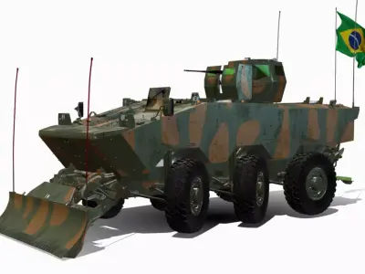 VBE ENG 6X6 IVECO GUARANI Low-poly 3D model