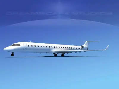 Bombardier CRJ900 Unmarked 2 3D model