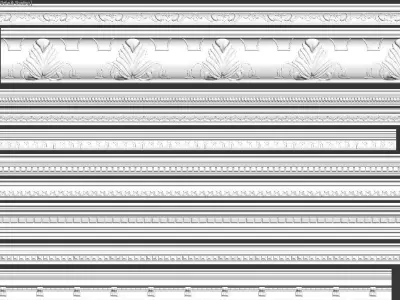 Cornice Collection 200 Item 3D model Free 3D model