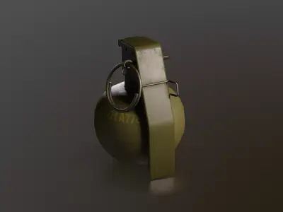 M67 HE Grenade  Game Ready PBR and LODS Low-poly 3D model