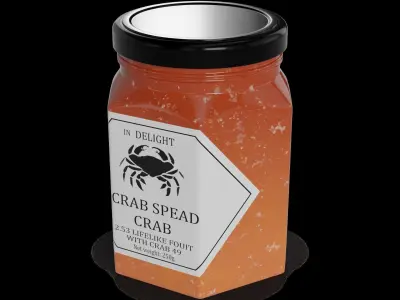 Fish spreads and pates Crab Spread 3D model