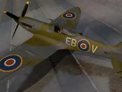 Supermarine Spitfire F Mk-14 - Mk-XIV 3D model