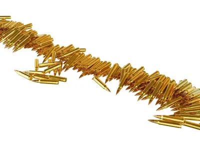 Bullets Pile in the floor 3D model