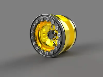 wheel car rc model machinery 3D model