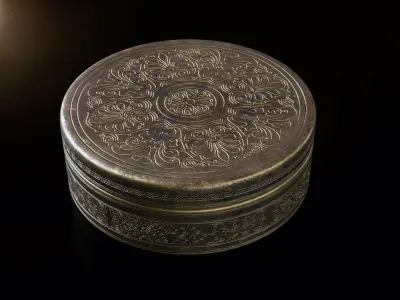 old copper compasspbr 3D model